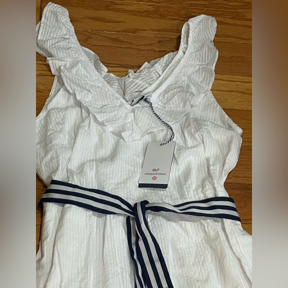 Vineyard Vines for Target Sleeveless White Ruffle Sundress - Medium - NWT - Picture 8 of 15